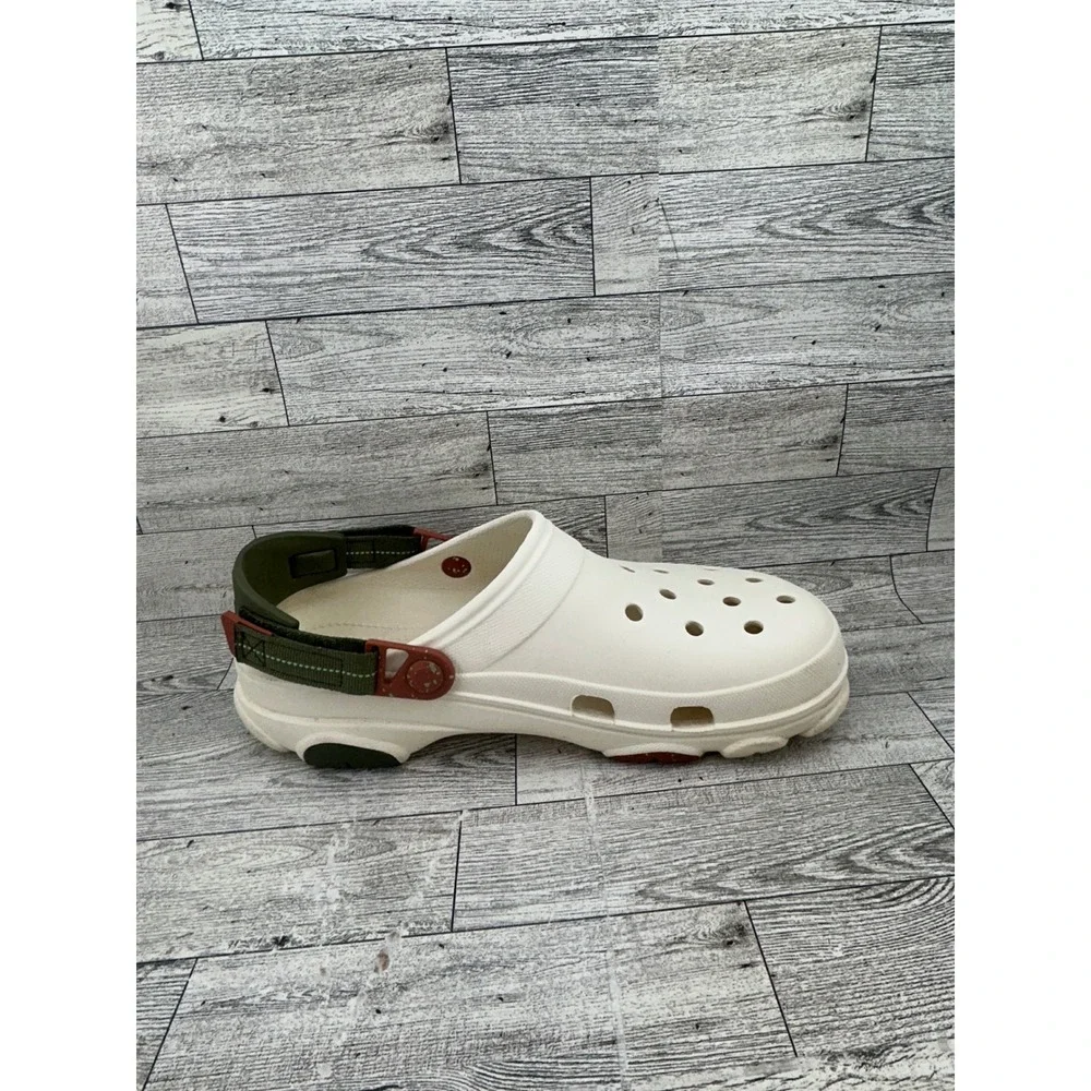 Crocs Classic All-Terrain Clogs Men 10‎ Women 12 Off White Olive Green Burgundy